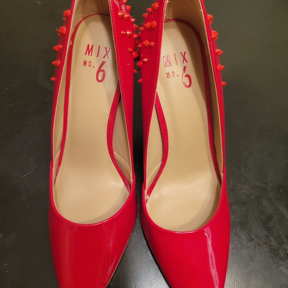 Mix No. 6 Spiked Heels, Red